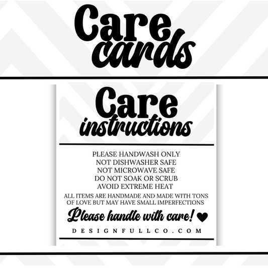 Care Instructions Cards File